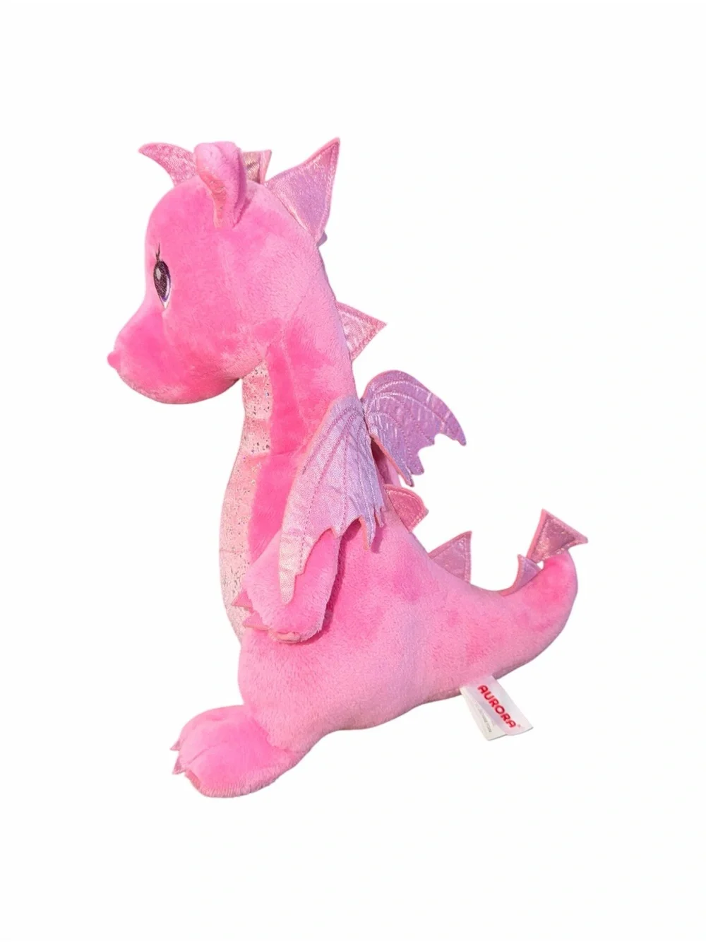 Aurora Sparkle Tales 12.5” Pink Plush Dahlia Dragon Stuffed Animal